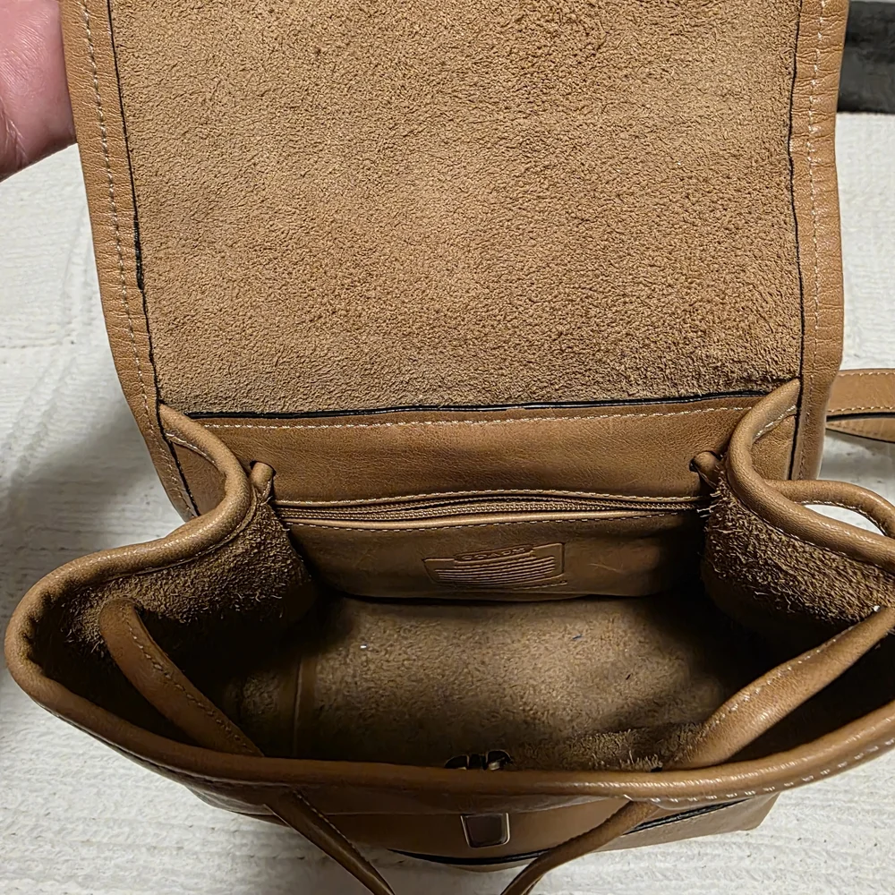 Coach Tan Leather Backpack - Picture 5 of 13